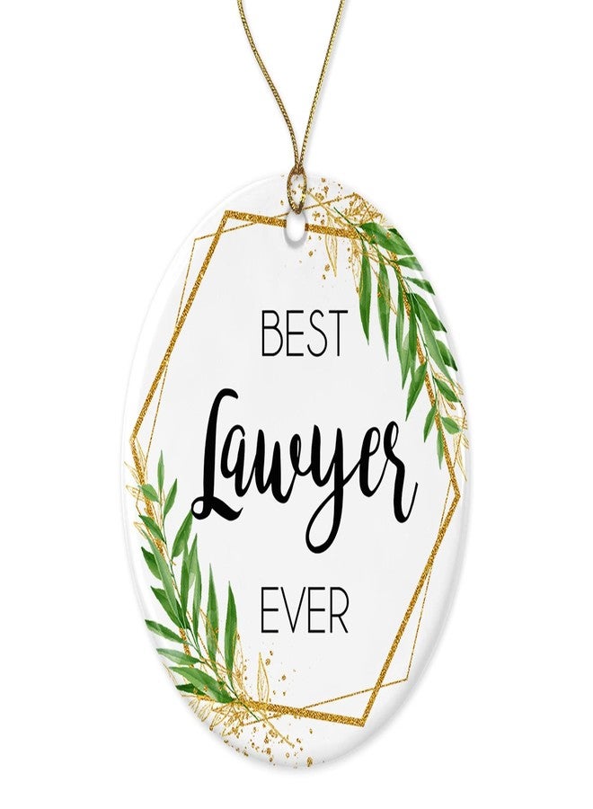 WolfeDesignPDD Lawyer Christmas Ornament - Christmas Ornament Gift for Lawyer - World's Best Lawyer - Best Lawyer Ever - Lawyer Gifts Printed on Both Sides - Image 1
